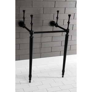 Edwardian VPB30160 Brass Console Sink Legs, Matte Black