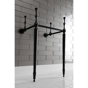 Edwardian VPB30160 Brass Console Sink Legs, Matte Black