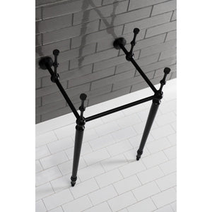 Edwardian VPB30160 Brass Console Sink Legs, Matte Black