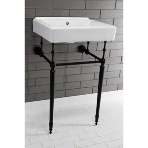 Edwardian VPB30160 Brass Console Sink Legs, Matte Black