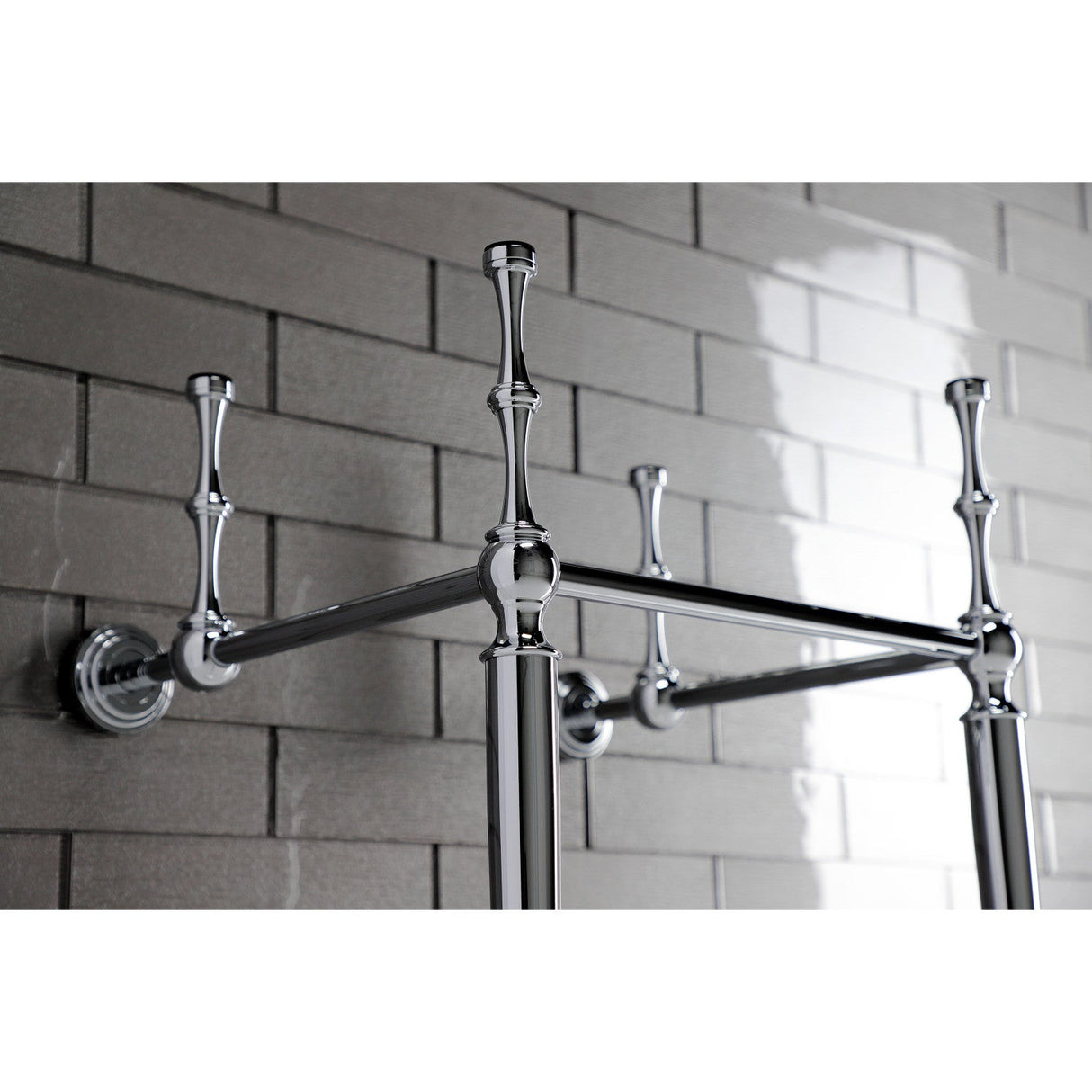 Edwardian VPB30161 Brass Console Sink Legs, Polished Chrome