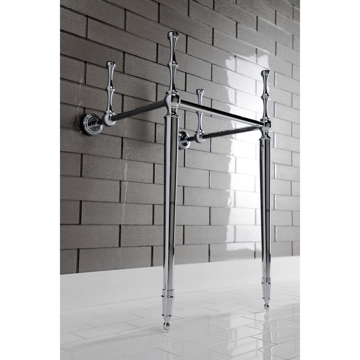 Edwardian VPB30161 Brass Console Sink Legs, Polished Chrome