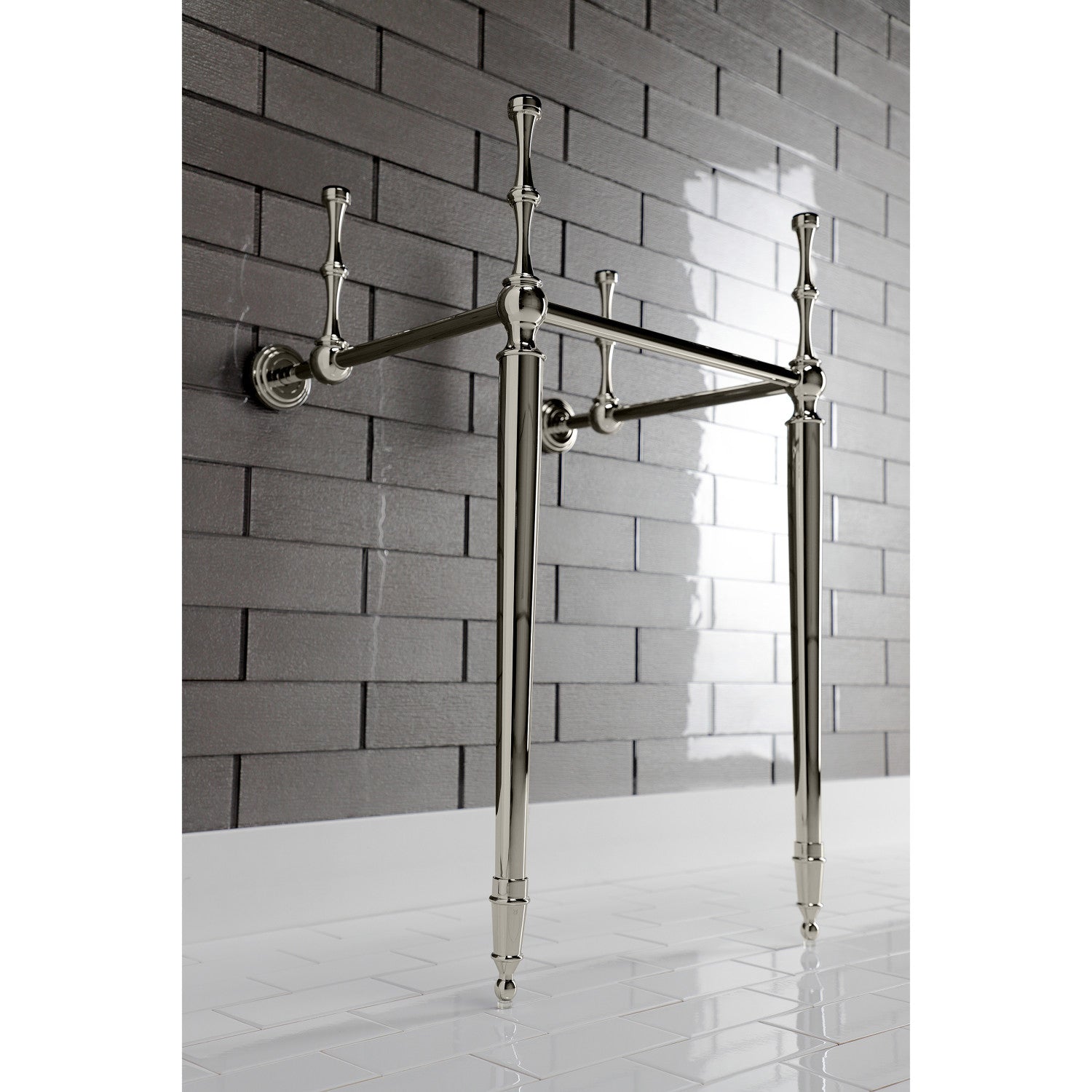 Edwardian VPB30166 Brass Console Sink Legs, Polished Nickel – PoshHaus