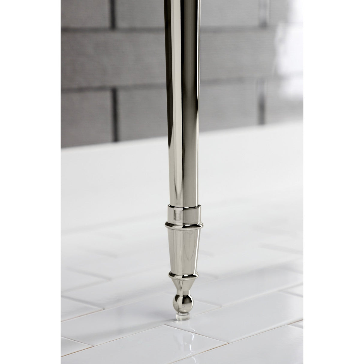 Edwardian VPB30166 Brass Console Sink Legs, Polished Nickel