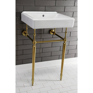 Edwardian VPB30167 Brass Console Sink Legs, Brushed Brass