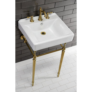 Edwardian VPB30167 Brass Console Sink Legs, Brushed Brass