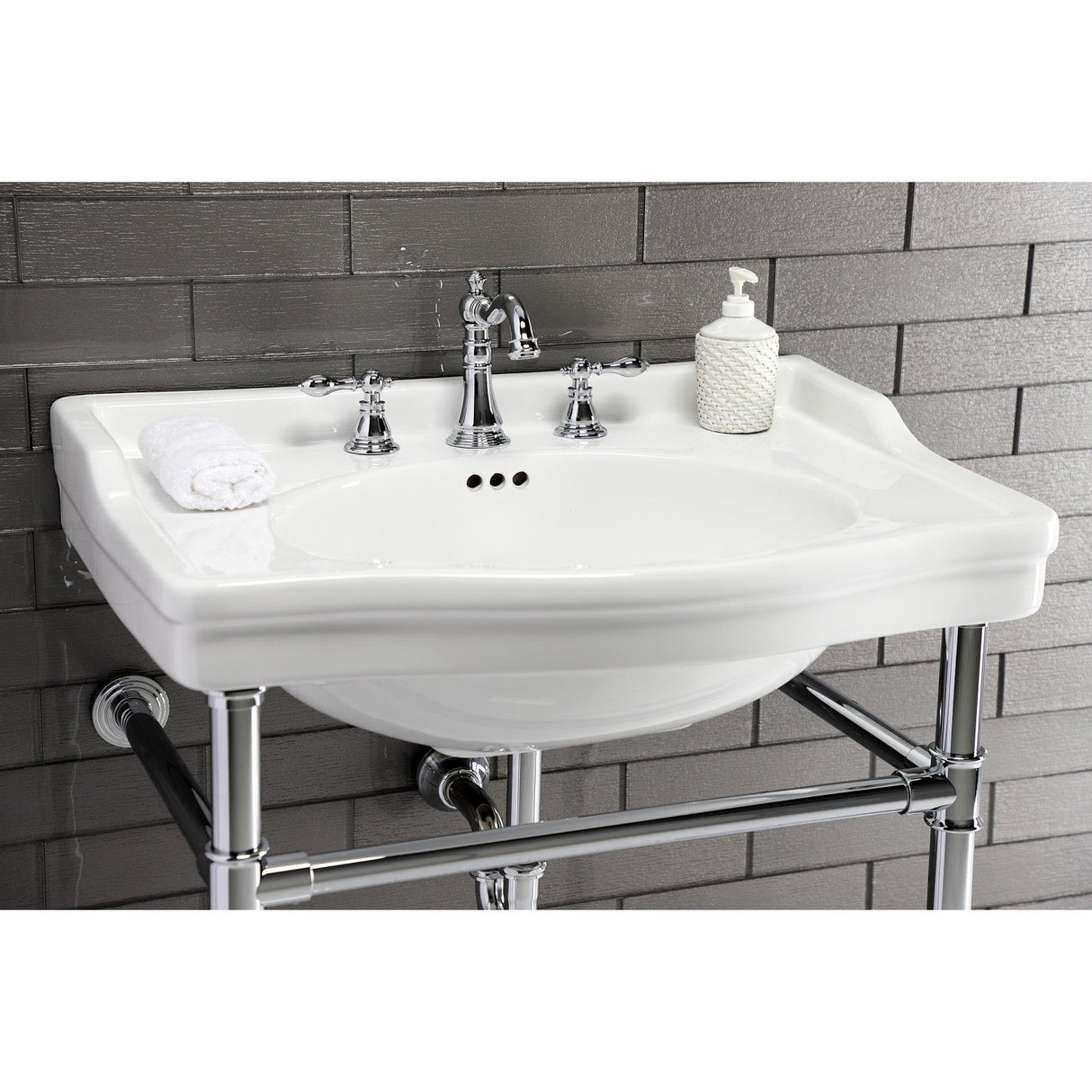 Fauceture VPB33081 Console Sink Legs, Polished Chrome