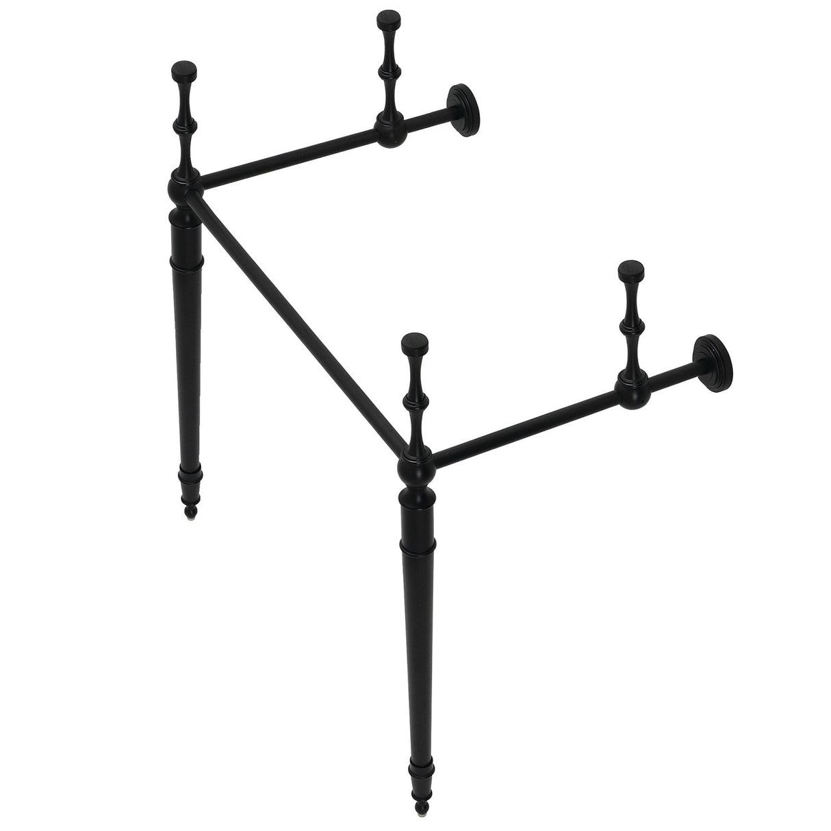 Edwardian VPB33220 Brass Console Sink Legs, Matte Black