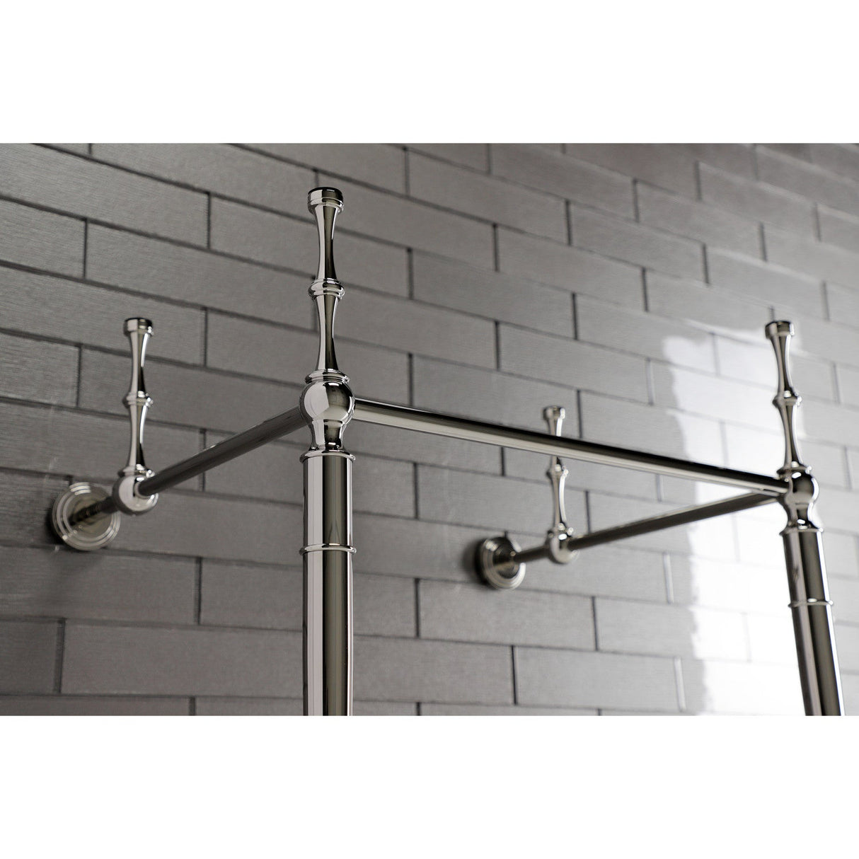 Edwardian VPB33226 Brass Console Sink Legs, Polished Nickel