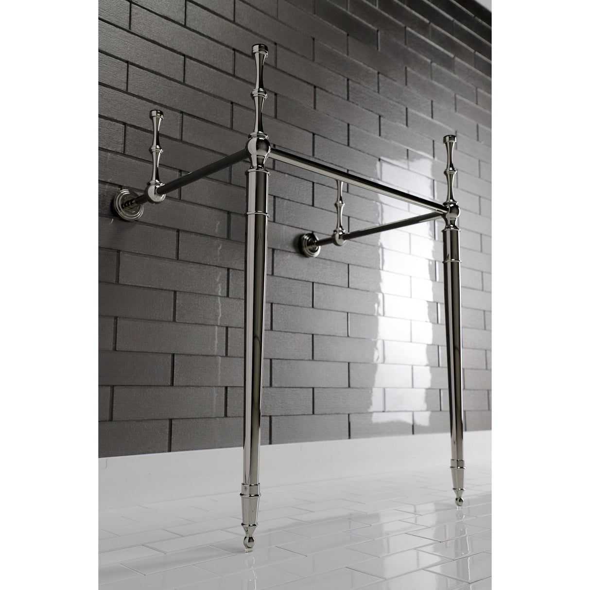 Edwardian VPB33226 Brass Console Sink Legs, Polished Nickel