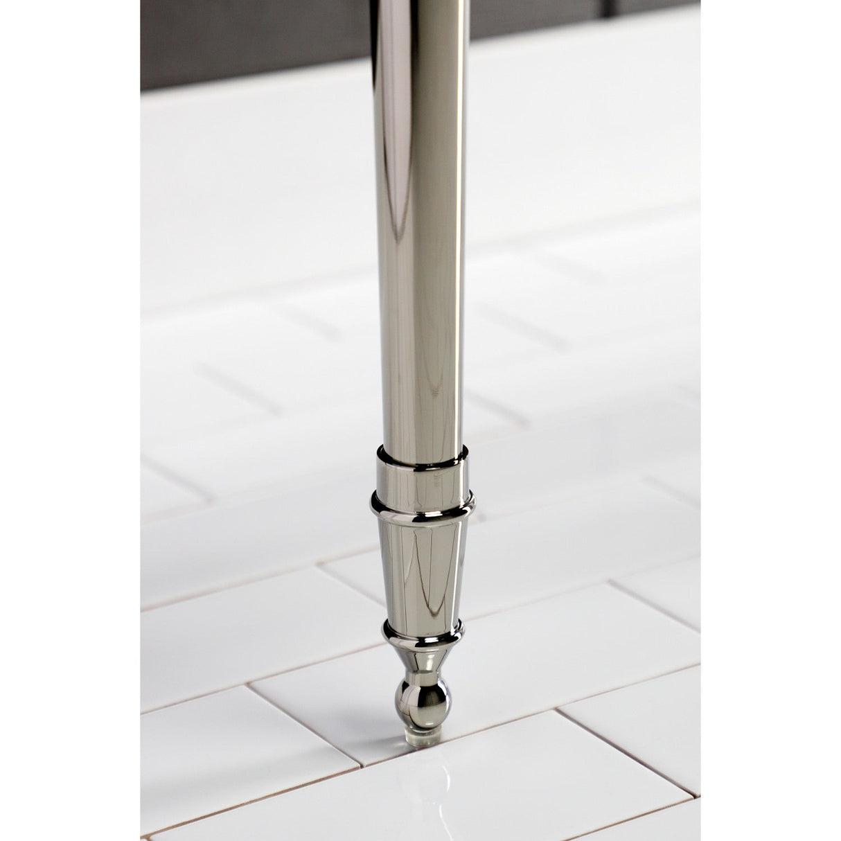 Edwardian VPB33226 Brass Console Sink Legs, Polished Nickel