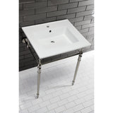 Edwardian VPB33226 Brass Console Sink Legs, Polished Nickel