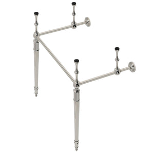 Edwardian VPB33226 Brass Console Sink Legs, Polished Nickel