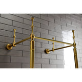 Edwardian VPB33227 Brass Console Sink Legs, Brushed Brass