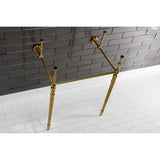 Edwardian VPB33227 Brass Console Sink Legs, Brushed Brass