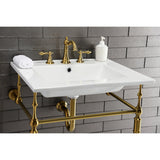 Edwardian VPB33227 Brass Console Sink Legs, Brushed Brass