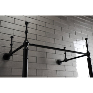 Edwardian VPB33280 Brass Console Sink Legs, Matte Black