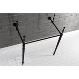 Edwardian VPB33280 Brass Console Sink Legs, Matte Black