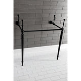 Edwardian VPB33280 Brass Console Sink Legs, Matte Black
