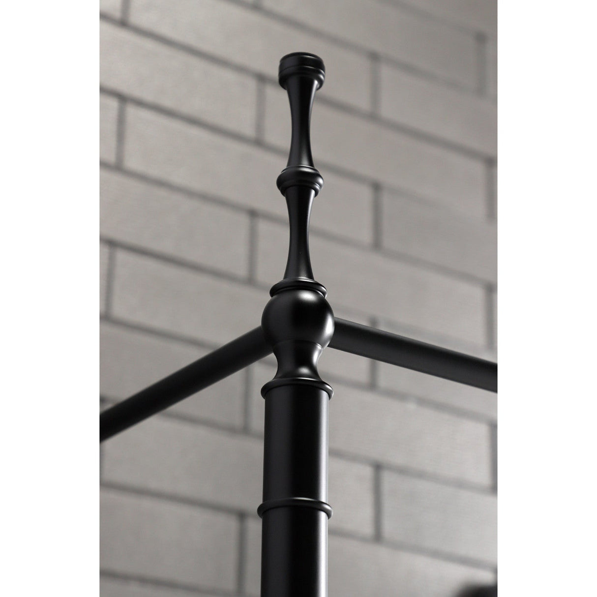 Edwardian VPB33280 Brass Console Sink Legs, Matte Black