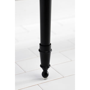 Edwardian VPB33280 Brass Console Sink Legs, Matte Black