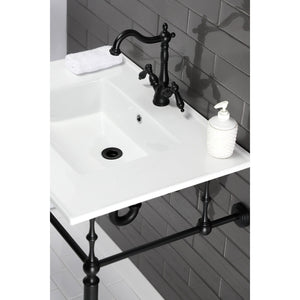 Edwardian VPB33280 Brass Console Sink Legs, Matte Black