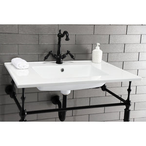 Edwardian VPB33280 Brass Console Sink Legs, Matte Black