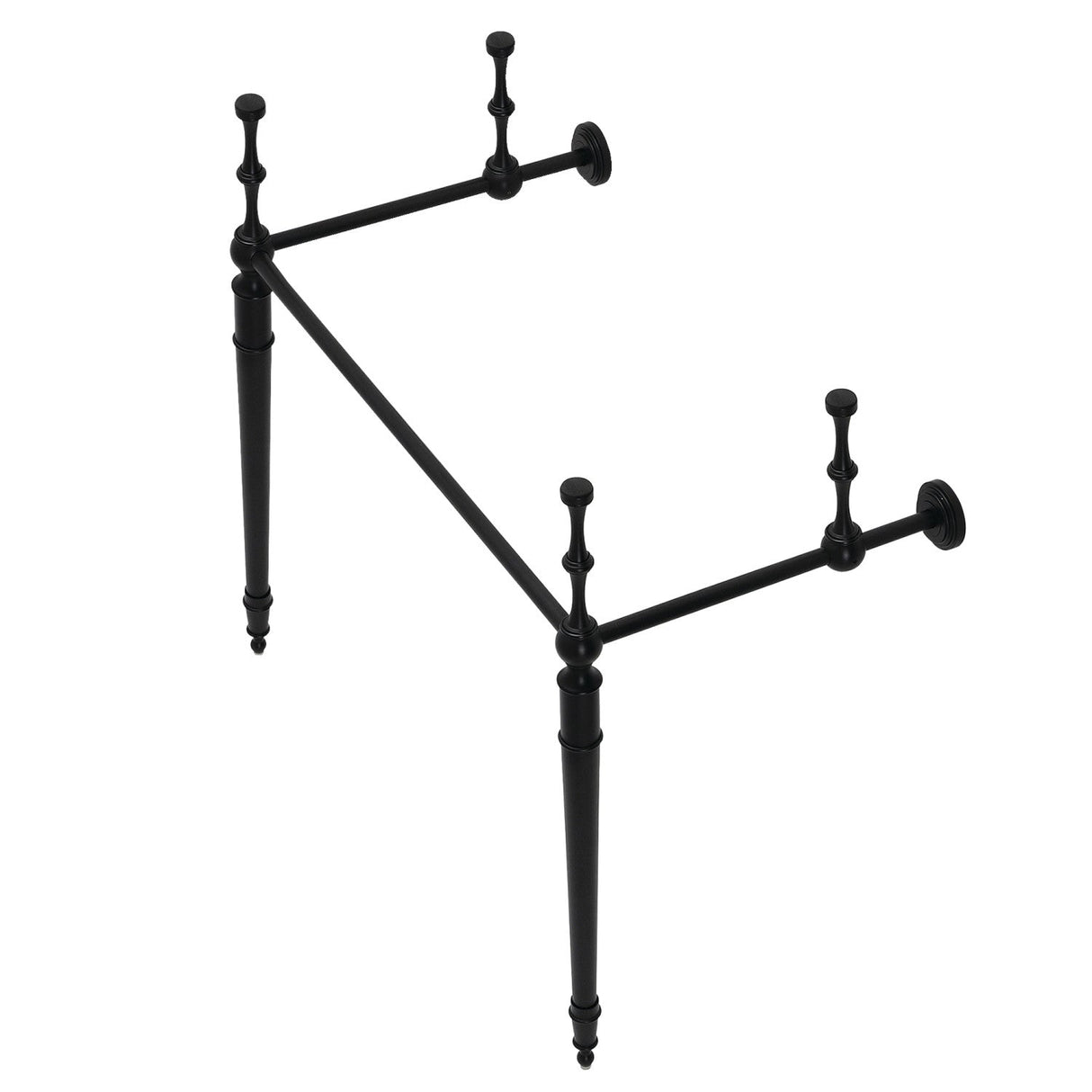 Edwardian VPB33280 Brass Console Sink Legs, Matte Black