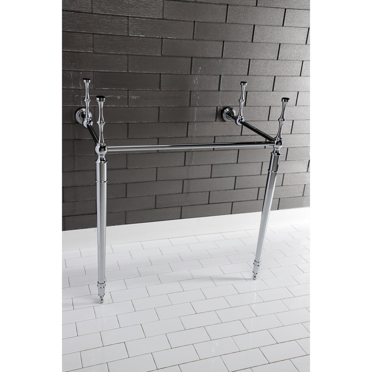 Edwardian VPB33281 Brass Console Sink Legs, Polished Chrome