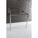 Edwardian VPB33281 Brass Console Sink Legs, Polished Chrome