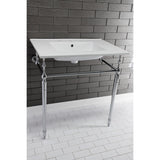 Edwardian VPB33281 Brass Console Sink Legs, Polished Chrome