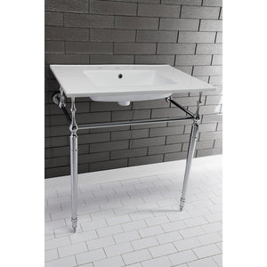 Edwardian VPB33281 Brass Console Sink Legs, Polished Chrome