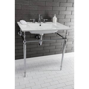 Edwardian VPB33281 Brass Console Sink Legs, Polished Chrome