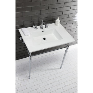 Edwardian VPB33281 Brass Console Sink Legs, Polished Chrome