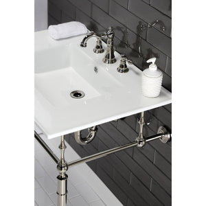 Edwardian VPB33286 Brass Console Sink Legs, Polished Nickel