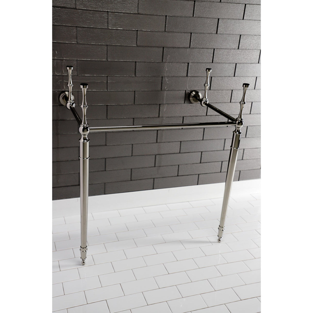 Edwardian VPB33286 Brass Console Sink Legs, Polished Nickel