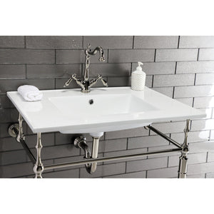 Edwardian VPB33286 Brass Console Sink Legs, Polished Nickel