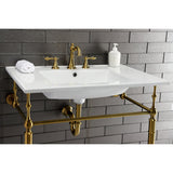 Edwardian VPB33287 Brass Console Sink Legs, Brushed Brass