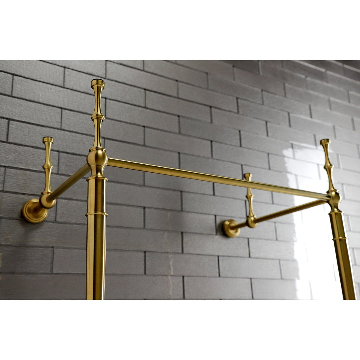 Edwardian VPB33287 Brass Console Sink Legs, Brushed Brass