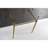 Edwardian VPB33287 Brass Console Sink Legs, Brushed Brass