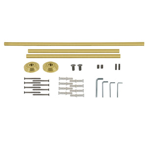 Edwardian VPB33287H Console Sink Leg Wall Support, Brushed Brass