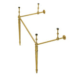 Edwardian VPB33287 Brass Console Sink Legs, Brushed Brass