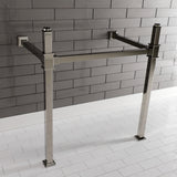 Fauceture VPB3328SQ6 28-Inch Stainless Steel Console Sink Legs, Polished Nickel