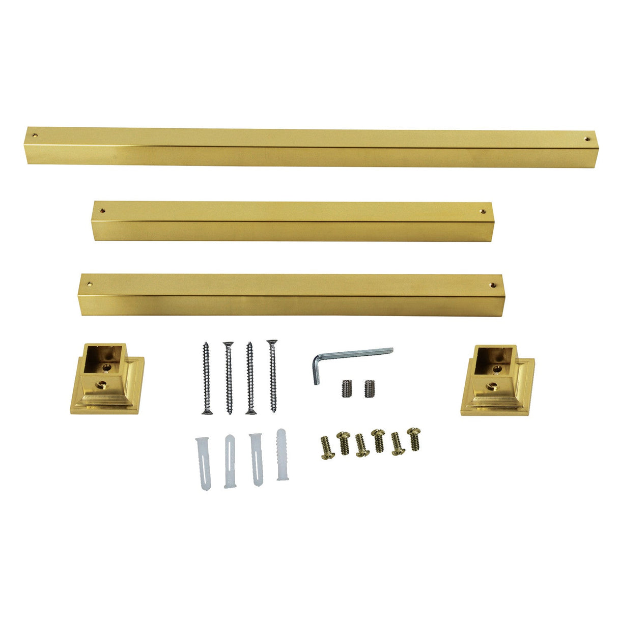 Fauceture VPB3328SQ7H Console Sink Legs Wall Support, Brushed Brass