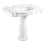 Sovereign VPB3510 35-Inch Ceramic Pedestal Sink (Single Hole), Glossy White