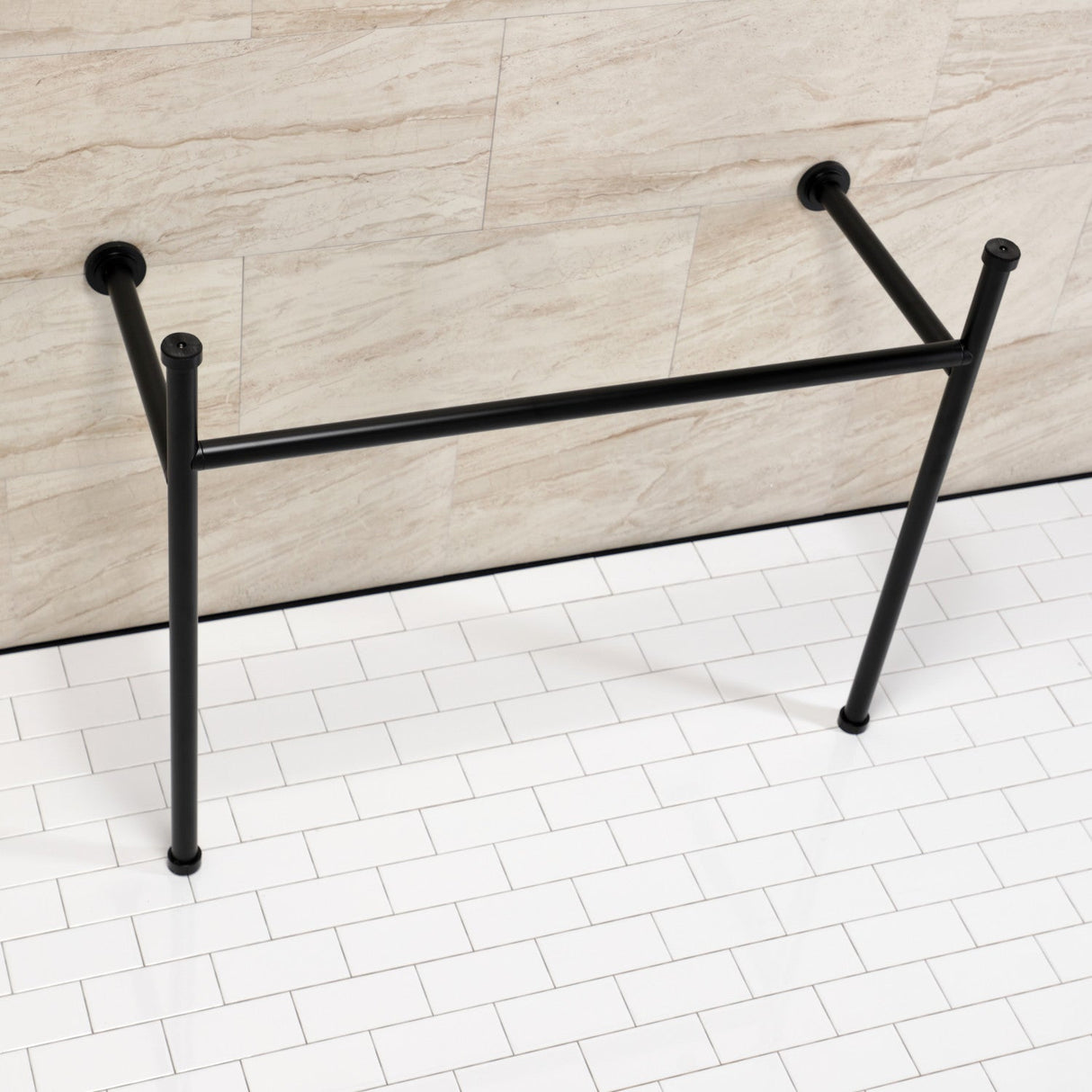 Hartford VPB39170 Stainless Steel Console Sink Legs, Matte Black