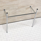Hartford VPB39171 Stainless Steel Console Sink Legs, Polished Chrome