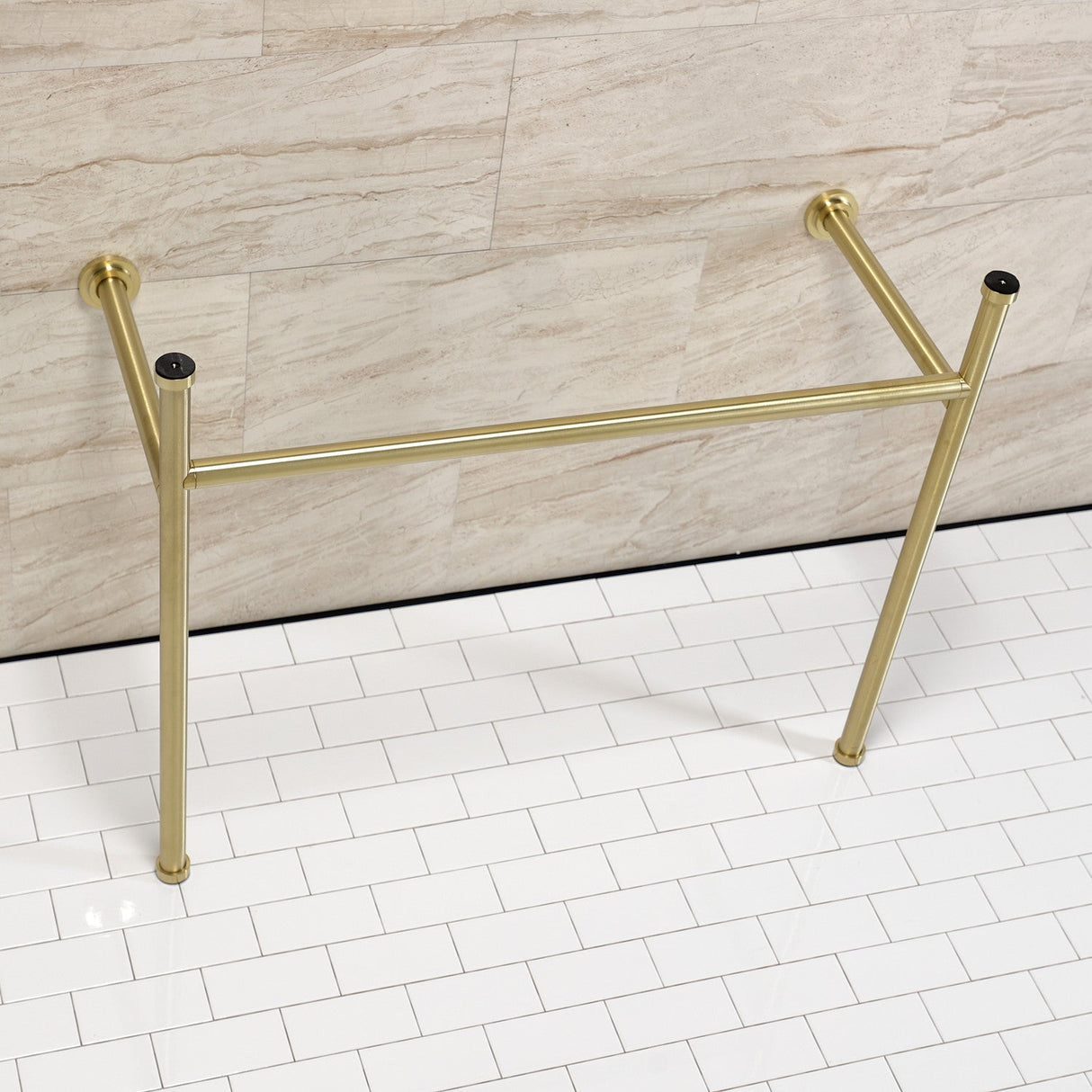 Hartford VPB39177 Stainless Steel Console Sink Legs, Brushed Brass
