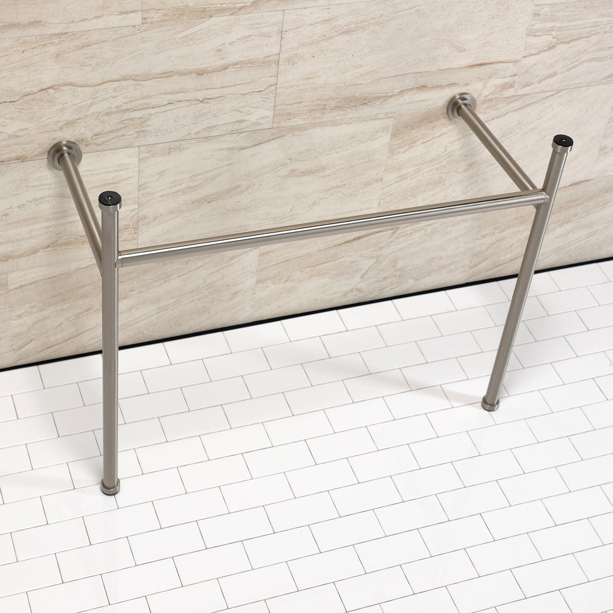 Hartford VPB39178 Stainless Steel Console Sink Legs, Brushed Nickel