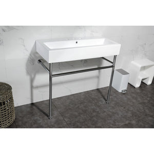New Haven VPB3917W1ST 39-Inch Console Sink with Stainless Steel Legs  (8